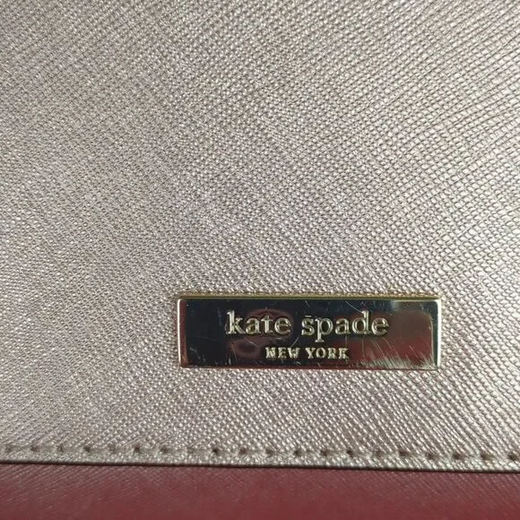 Kate Spade Greer Laurel Way Crossbody Bag Rose Gold Saffiano Leather - Picture 3 of 15